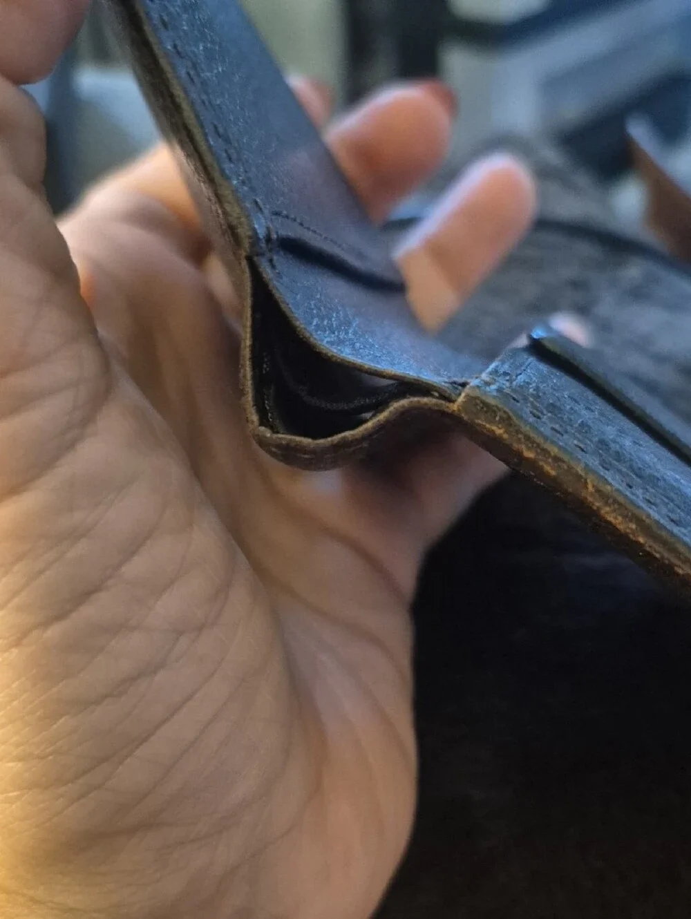 Burberry Men's Pebbled Leather Bifold Wallet